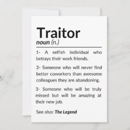 Tarjeta De Agradecimiento Gracioso compañero de trabajo de despedida, colega