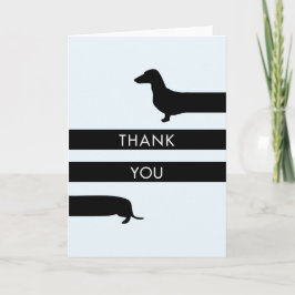 Tarjeta De Agradecimiento Gracioso Dachshund Gracias