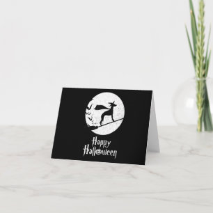 Tarjeta De Agradecimiento Gracioso disfraz de Halloween Bruja de perro WHIPP