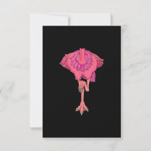Tarjeta De Agradecimiento Gracioso disfraz flamingo sin cabeza de Guay Hallo