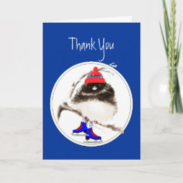 Tarjeta De Agradecimiento Gracioso, Gracias, Ave Deportivo de Patinaje Artís