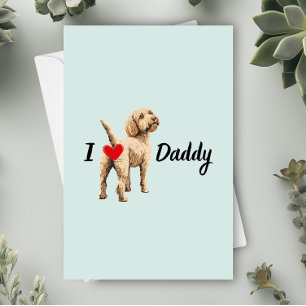 Tarjeta De Agradecimiento Gracioso perro dorado del día del padre y del perr