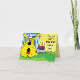 Tarjeta De Agradecimiento ¡Gracioso perro HUH! Personalizar