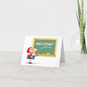 Tarjeta De Agradecimiento Gracioso profesor Personalizado recibe de vuelta a