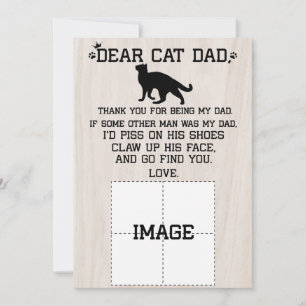Tarjeta De Agradecimiento gracioso Querido gato: collage de fotos del padre 