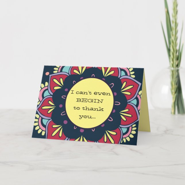 Tarjeta De Agradecimiento Gracioso/sincero Gracias (Anverso)