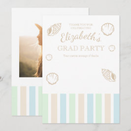 Tarjeta De Agradecimiento Grad Club Beach Party