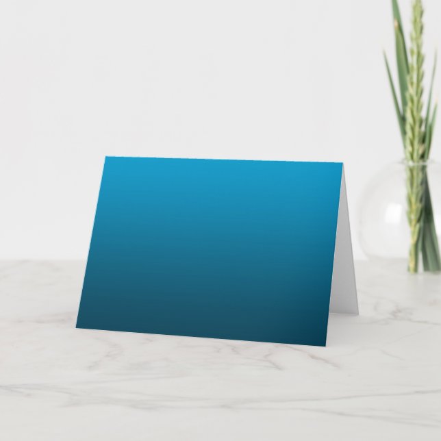 Tarjeta De Agradecimiento Gradient Azul - profundo a claro | Fondo de Ánimo  (Anverso)