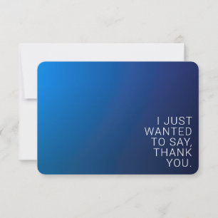 Tarjeta De Agradecimiento Gradiente azul oscuro moderno y texto editable mín