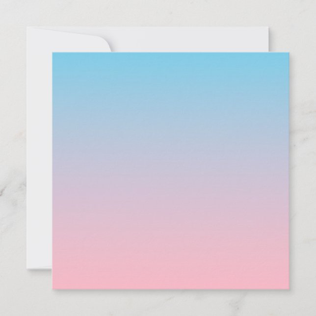 Tarjeta De Agradecimiento Gradiente azul y rosa (Anverso)