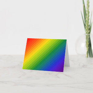 Tarjeta De Agradecimiento Gradiente de arco iris tachado