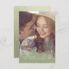 Tarjeta De Agradecimiento Gradiente de color de agua Gracias Sage Green ID78