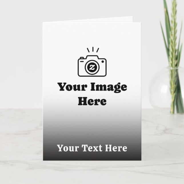 Tarjeta De Agradecimiento Gradiente de texto e imagen personalizados (Anverso)
