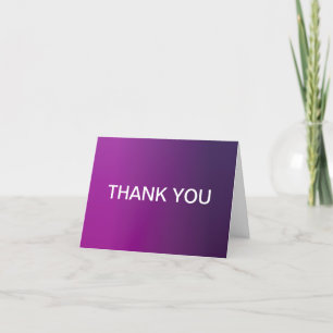 Tarjeta De Agradecimiento Gradiente Degradado Morado Moderno y Texto Blanco 
