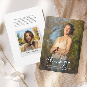 Tarjeta De Agradecimiento Graduación 2025 Script Photo Grad Fiesta