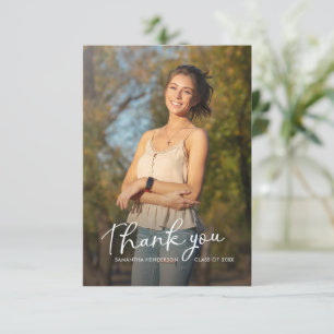 Tarjeta De Agradecimiento Graduación 2026 Fiesta de escritura fotográfica