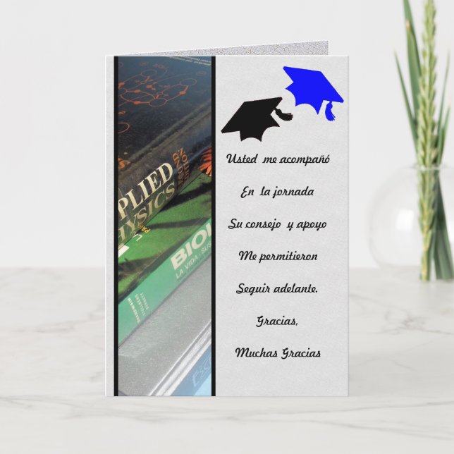 Tarjeta De Agradecimiento Graduacion Agradecimento (Anverso)