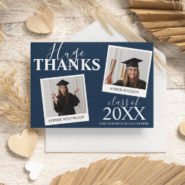 Tarjeta De Agradecimiento Graduación conjunta | 2 Foto