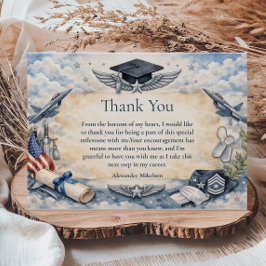 Tarjeta De Agradecimiento Graduación de alas de la Fuerza Aérea