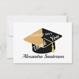 Tarjeta De Agradecimiento Graduación de clase secundaria mínima moderna pers