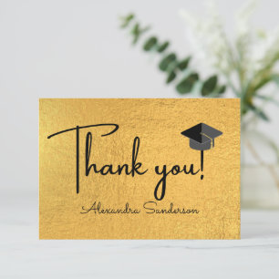 Tarjeta De Agradecimiento Graduación de clase secundaria mínima moderna pers