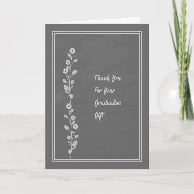 Tarjeta De Agradecimiento Graduación de diseño de pizarra regalo de dinero g (Anverso)