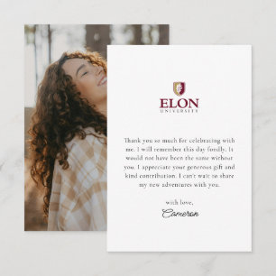 Tarjeta De Agradecimiento Graduación de Elon
