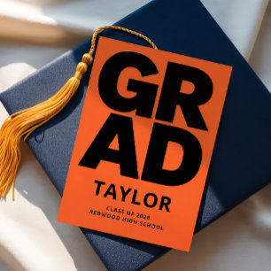 Tarjeta De Agradecimiento Graduación de Escuela Secundaria Minimalista Moder