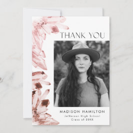 Tarjeta De Agradecimiento Graduación de foto de cristales de color de agua d