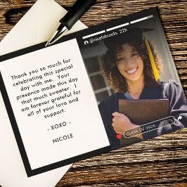 Tarjeta De Agradecimiento Graduación de foto de publicación de historias en 