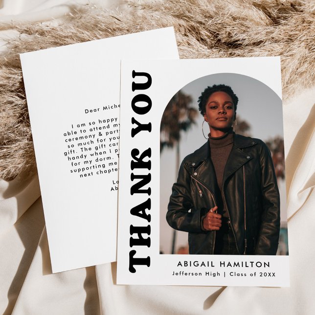 Tarjeta De Agradecimiento Graduación de fotografía en arco de compensación b (Subido por el creador)