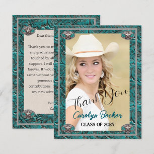 Tarjeta De Agradecimiento Graduación de fotos de chicas de estilo occidental