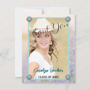 Tarjeta De Agradecimiento Graduación de fotos de chicas de estilo occidental