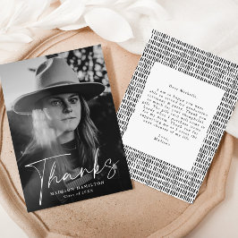 Tarjeta De Agradecimiento Graduación de imágenes con guión elegante