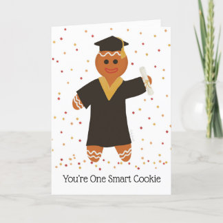 Tarjeta De Agradecimiento Graduación de Invierno Cookie inteligente Gingerbr
