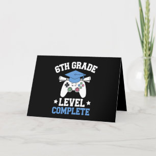 Tarjeta De Agradecimiento Graduación de Juegos de Nivel de 6to Grado Complet