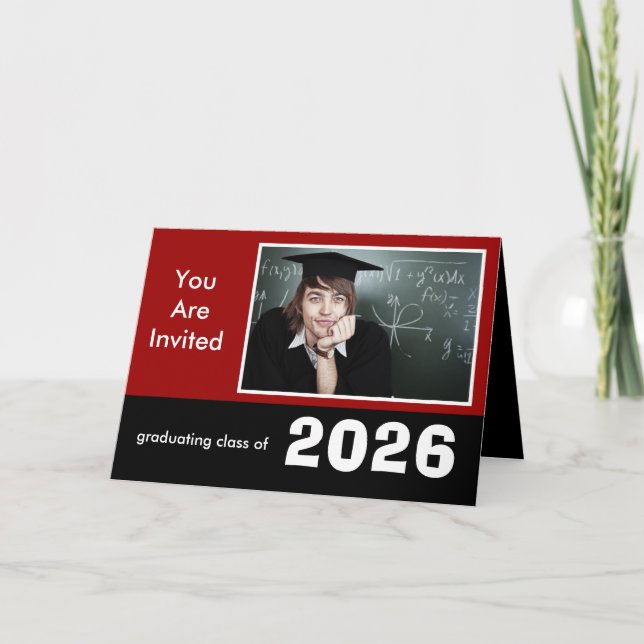 Tarjeta De Agradecimiento Graduación de la clase de cambio al año actual (Anverso)