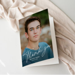 Tarjeta De Agradecimiento Graduación de la foto del guión