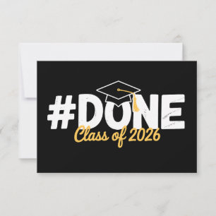 Tarjeta De Agradecimiento Graduación de la promoción de 2026 Terminado 26 Gr