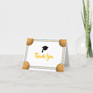 Tarjeta De Agradecimiento Graduación de Marina y Oro