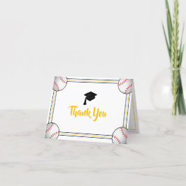 Tarjeta De Agradecimiento Graduación de Marina y Oro