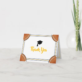 Tarjeta De Agradecimiento Graduación de Marina y Oro