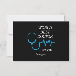 Tarjeta De Agradecimiento Graduación de médico personalizado mejor apreciaci