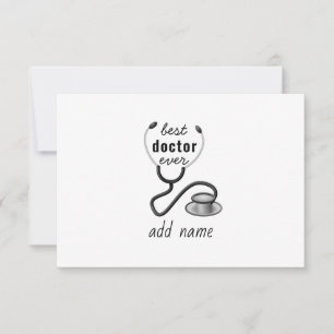 Tarjeta De Agradecimiento Graduación de médico personalizado mejor apreciaci