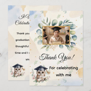 Tarjeta De Agradecimiento Graduación de preescolar y jardín de infancia de b