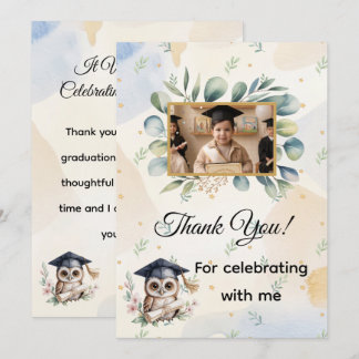 Tarjeta De Agradecimiento Graduación de preescolar y jardín de infancia de b