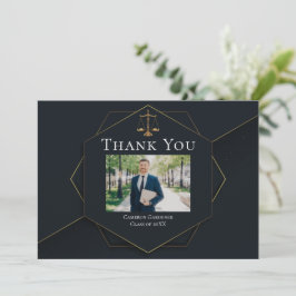 Tarjeta De Agradecimiento Graduación de un abogado de fotografía de la Facul