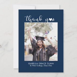 Tarjeta De Agradecimiento Graduación del guión de caligrafía cardíaca