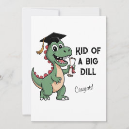 Tarjeta De Agradecimiento Graduación divertida de dinosaurios - hijo de una 