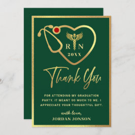 Tarjeta De Agradecimiento Graduación en la Escuela de Enfermería Moderna Gol